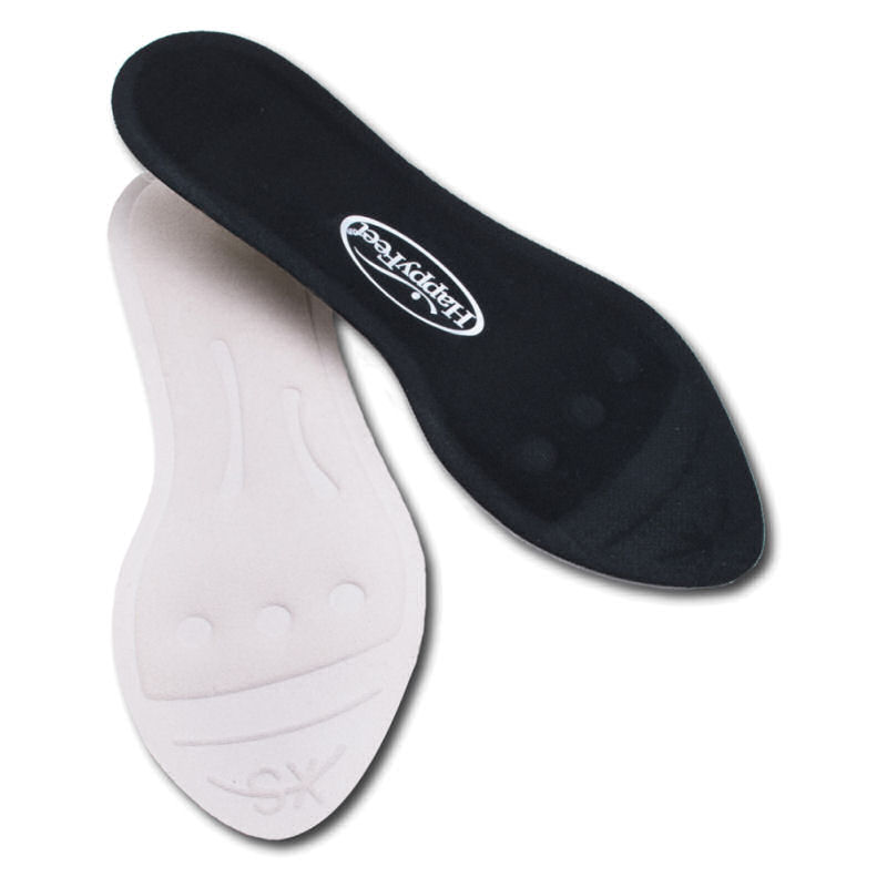 Happy Feet 100% glycerin filled insoles provide comfort and relief by distributing weight evenly and absorbing impact with every massaging step