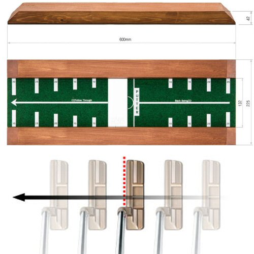 TRACK Putting Plate miroir intégré, golfeur analyser techniques, adresse contrôle direction, routine rythmée, tête club square moment impact,  trajectoire correcte swing, ligne de putt, vitesse balle roulement balle excellent,